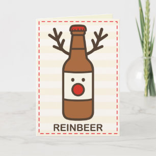 Tarjeta Navidad divertida de Reinbeer