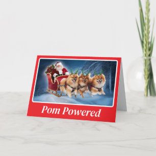 Tarjeta Navidad divertida de reno Pomerania