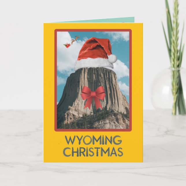 Tarjeta Navidad divertida en Wyoming (Anverso)