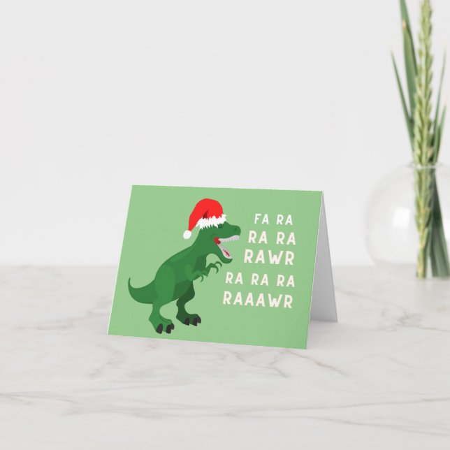 Tarjeta Navidad divertida rawr rawr rawr  (Anverso)