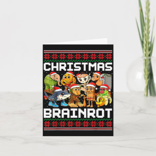 Tarjeta Navidad divertida Rotura cerebral italiana italian