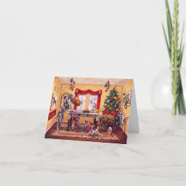 Tarjeta Navidad Dogo de Burdeos Merle