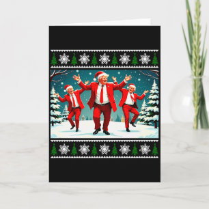 Tarjeta Navidad Donald Trump Presidente 2024 Bailando Dive
