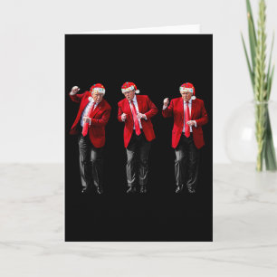 Tarjeta Navidad Donald Trump Presidente Bailando Divertido