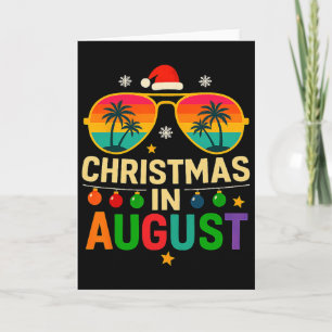 Tarjeta Navidad En Agosto Vacaciones De Verano Navidad