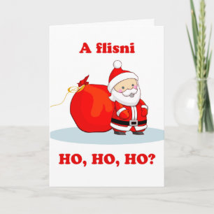 Tarjeta Navidad en albanés, ¿Habla Ho, Ho, Ho?
