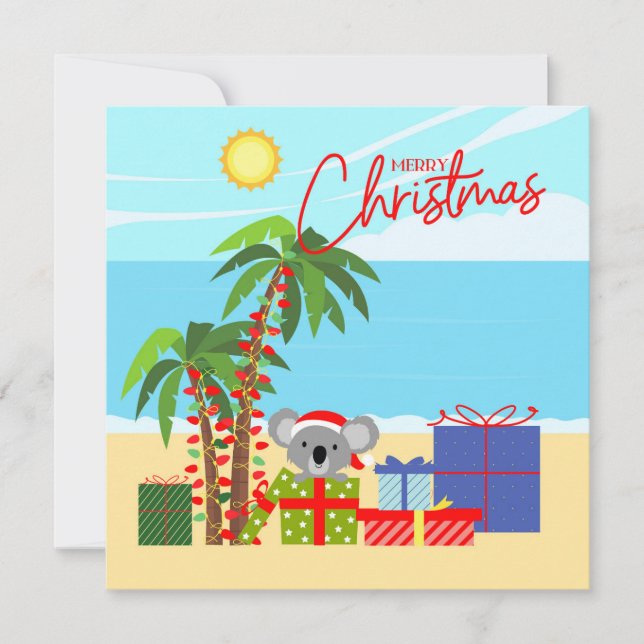 Tarjeta Navidad en Australia (Anverso)