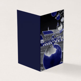 Tarjeta Navidad en azul