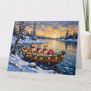 Tarjeta Navidad en Barco Akita Vacaciones