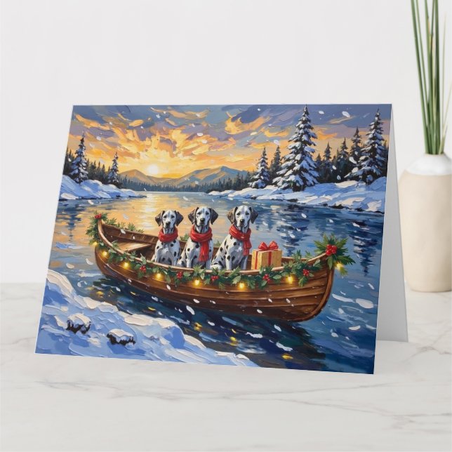 Tarjeta Navidad en Barco de Dalmata (Anverso)