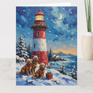 Tarjeta Navidad en el Faro de Terranova Fiesta
