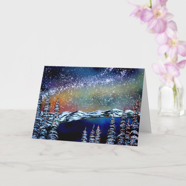 Tarjeta Navidad en el lago Tahoe (Orquídea)