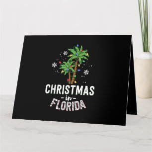 Tarjeta Navidad En Florida Decorar Las Palmeras Vacaciones