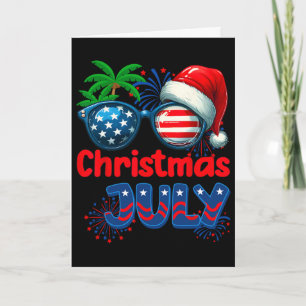 Tarjeta Navidad En Julio Verano Playa Hawaii Santa Usa Fl