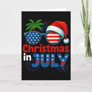 Tarjeta Navidad En Julio Verano Playa Hawaii Santa Usa Fl