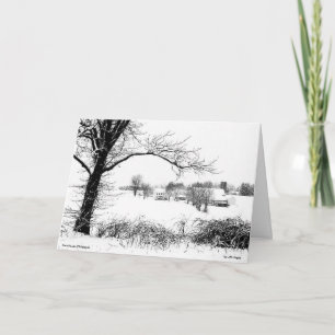 Tarjeta Navidad en la granja