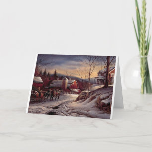Tarjeta Navidad en la granja