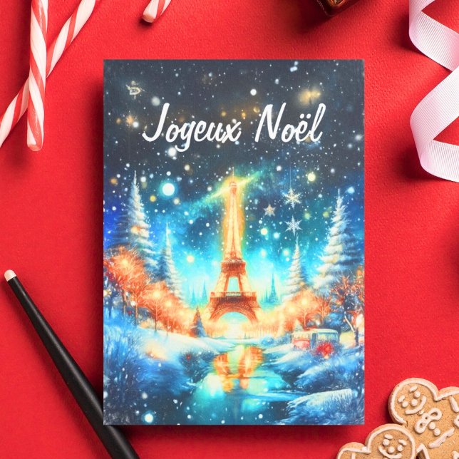 Tarjeta Navidad en París, Torre Eiffel  (Subido por el creador)