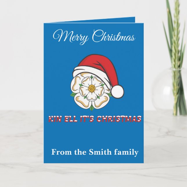 Tarjeta Navidad en Yorkshire Kin Ell Es Navidad (Anverso)