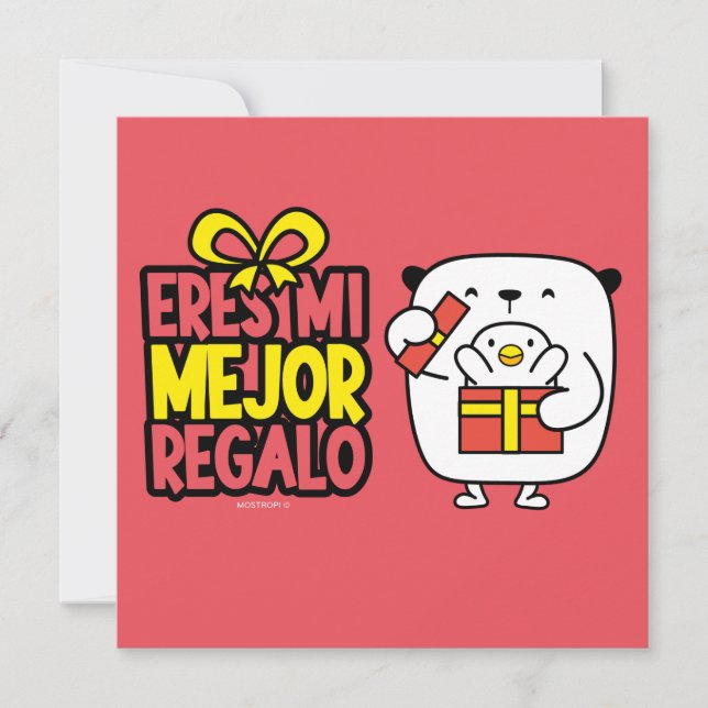 Tarjeta Navidad│Eres mi mejor regalo (Anverso)