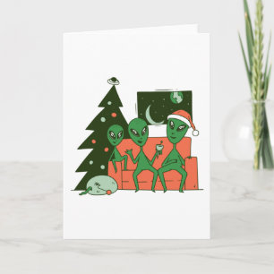 Tarjeta Navidad extraterrestre