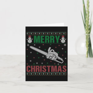 Tarjeta Navidad Fea en las familias pijamas coincidiendo c