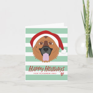 Tarjeta Navidad feliz del día de fiesta del perro de