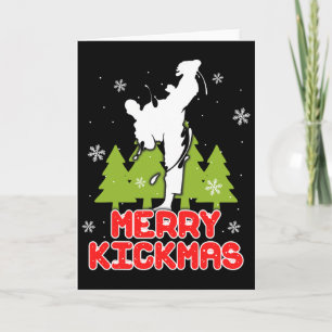 Tarjeta Navidad Feliz Kickmas Árbol de Navidad Divertido K