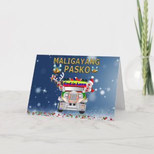 Tarjeta Navidad Feliz para los filipinos - Maligayang Pask
