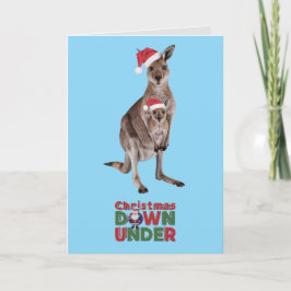 Tarjeta Navidad Festiva Canguro Adorable