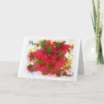 Tarjeta navidad - Flores Erica