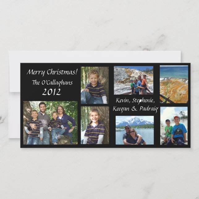 Tarjeta navidad - fondo negro (Anverso)