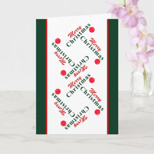 Tarjeta Navidad formal con Feliz, Navidades colgantes con 