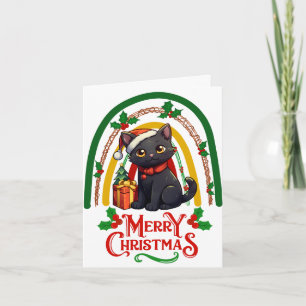 Tarjeta Navidad gato de Bombay