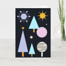 Navidad Geométrica Bosque Invernal Moderno – Fiest