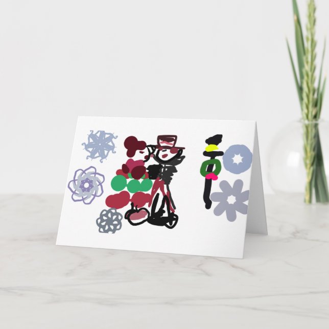 Tarjeta Navidad Hermoso paseo (Anverso)