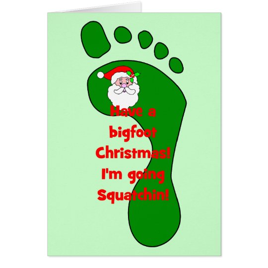 Tarjeta navidad ido del squatchin