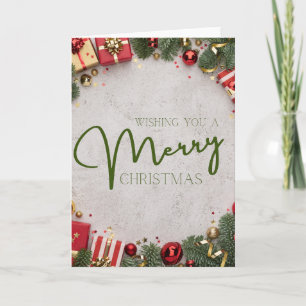 Tarjeta navidad - Interior en blanco - Añadir mens