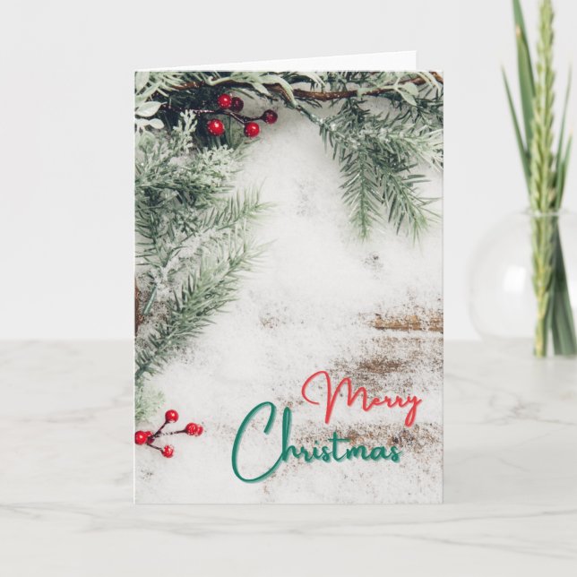 Tarjeta navidad - Interior en blanco - Añadir mens (Anverso)