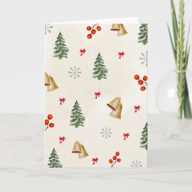 Tarjeta navidad - Interior en blanco - Añadir mens (Anverso)