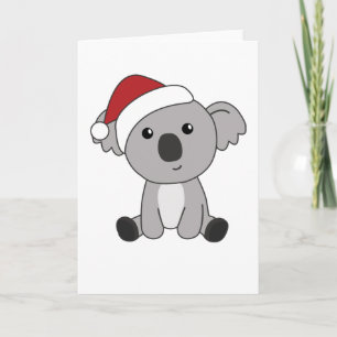 Tarjeta Navidad Koala Nieve Animales de Invierno Koalas