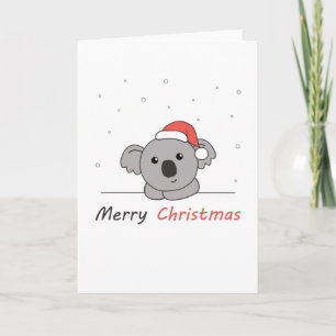 Tarjeta Navidad Koala Nieve Animales Invierno Koalas