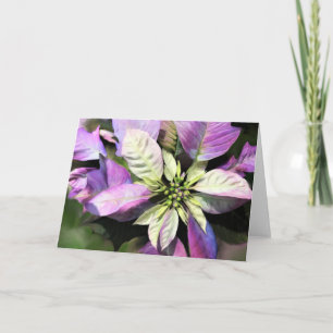 Tarjeta navidad - Lavender Poinsettia