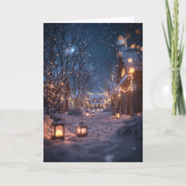 Tarjeta navidad - Ligera, Brillante y Blanca