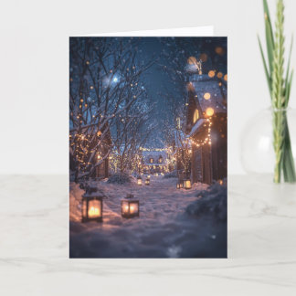 Tarjeta navidad - Ligera, Brillante y Blanca