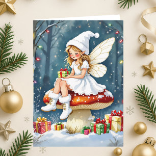 Tarjeta Navidad llena de Fantasía y Maravilla Poema Navi