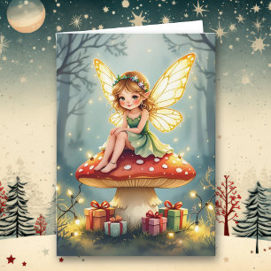 Tarjeta Navidad llena de Fantasía y Maravilla Poema Navi