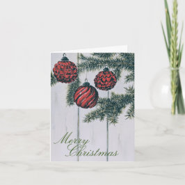 Tarjeta Navidad Minimalista Rústica Alegre Fiesta