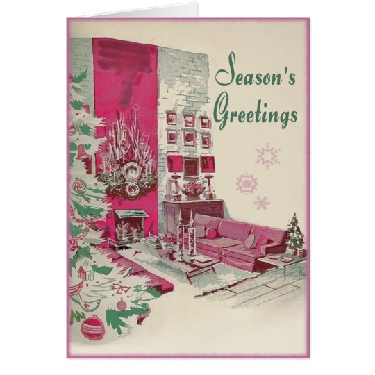 Tarjeta Navidad moderno de los saludos de las estaciones