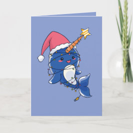 Tarjeta Navidad Narwhale